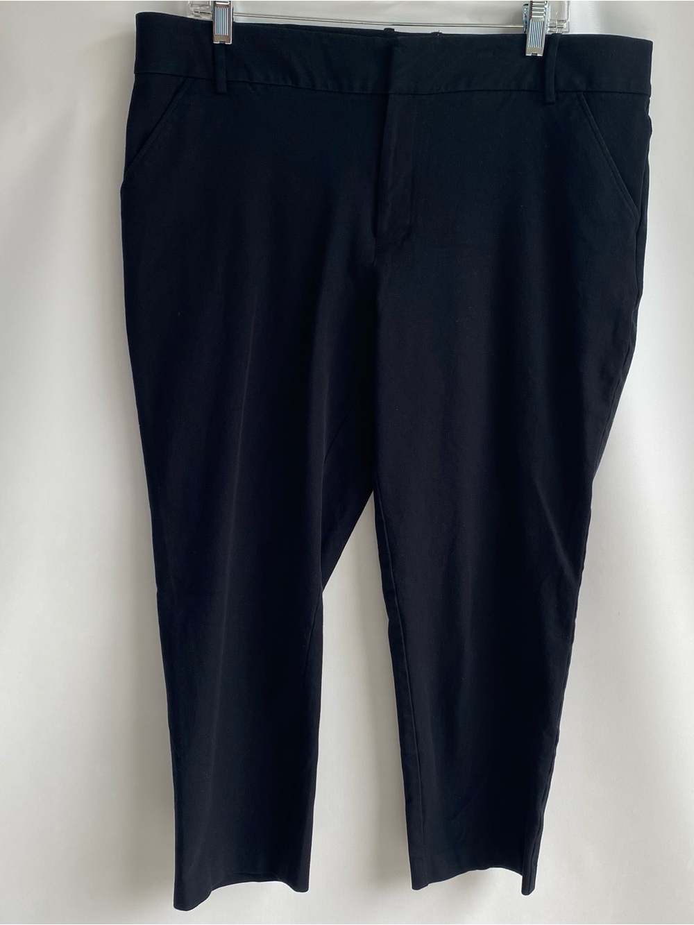 Ava & Viv black stretch crop ankle length slacks pants work going out winter 16W